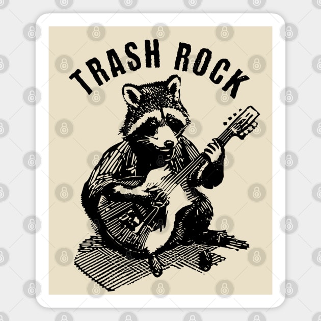 Trash Rock Raccoon Magnet by valentinahramov